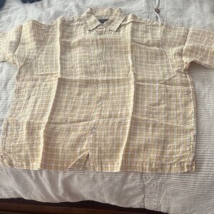 Banana Republic Yellow Plaid Men's Shirt